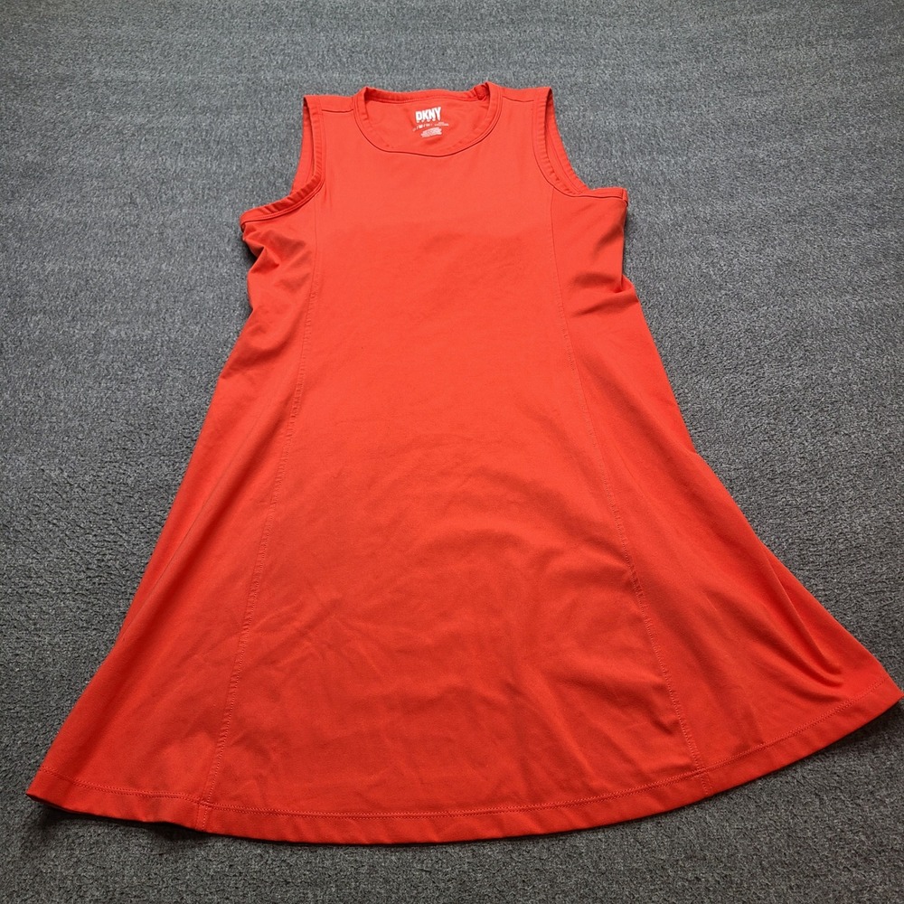 DKNY Sport Athletic Dress Womens‎ Medium Orange Excellent Sleeveless A-Line Bra